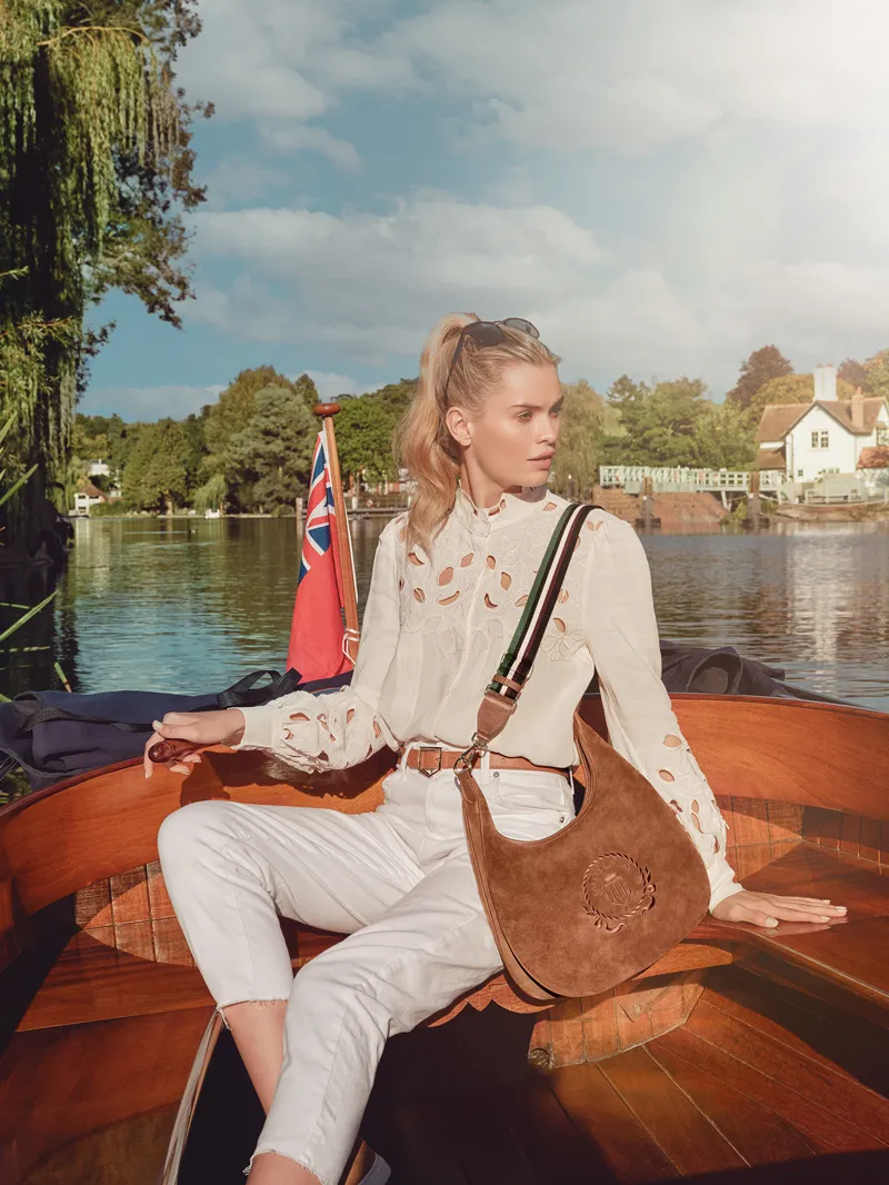 Fairfax and Favor Richmond Hobo Bag Tan Suede-1